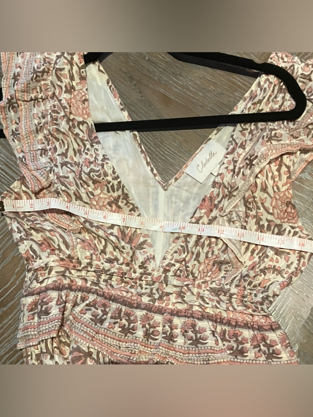 Cleobella Cherie Boho Maxi Floral Tiered Ruffle Strap Dress (Small) - Picture 13 of 16